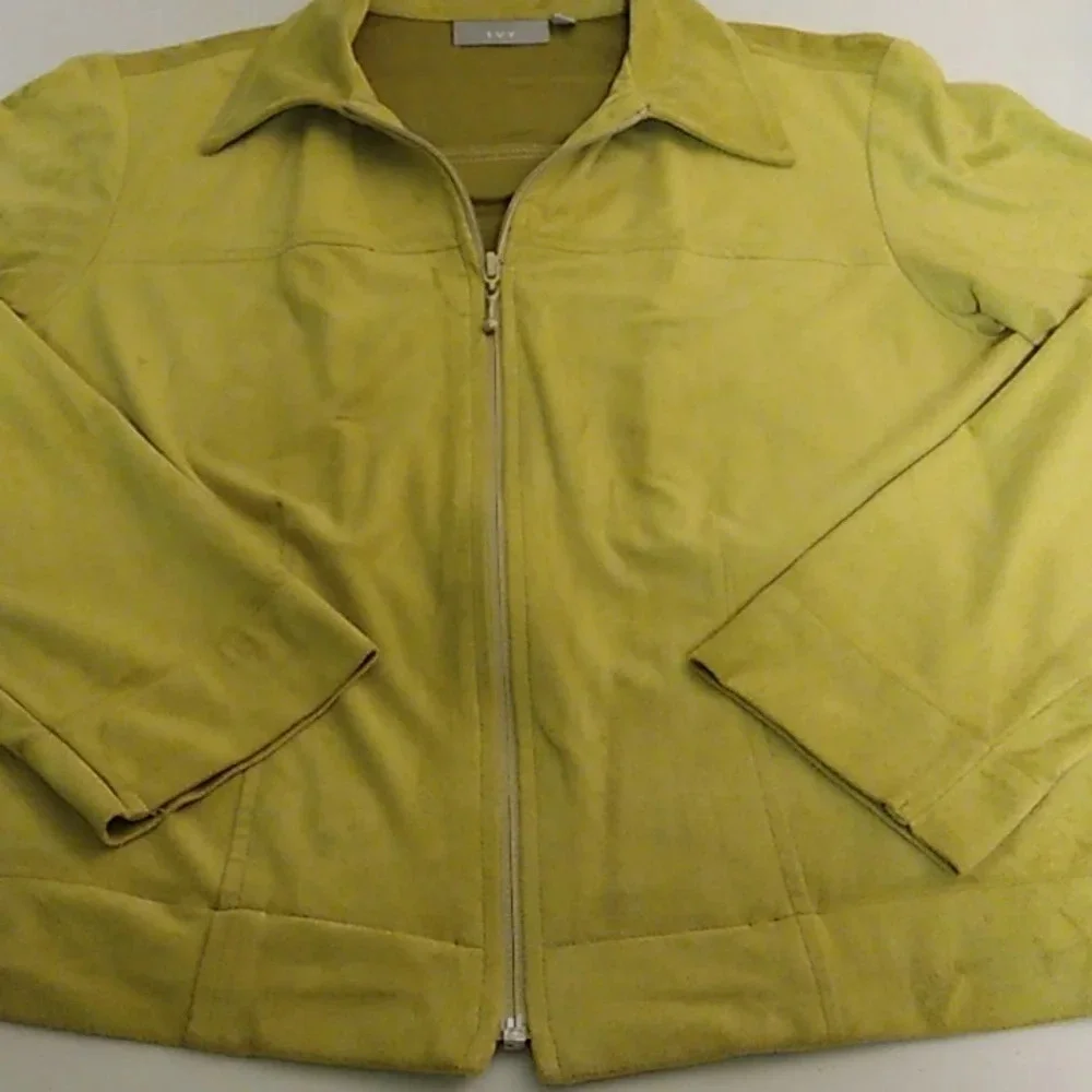 IVY- VINTAGE, STRETCH, SOFT MICROSUEDE, COLLARED BOMBER JACKET